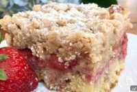 Luscious Strawberry Crumb Cake