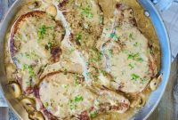 Braised Pork Chops with Savory Mushroom Sauce