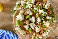 Vegetarian Cauliflower Salad with Edamame and Chickpeas