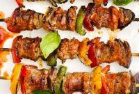 Grilled Italian Sausage & Veggie Skewers