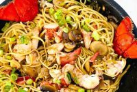 Decadent Garlic Lobster Noodles