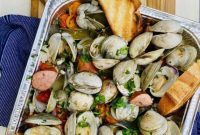 Rustic Drunken Clams with Kielbasa and Garlic