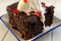 Effortless One Bowl Chocolate Cherry Cake