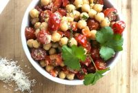 Mediterranean Chickpea Tomato Salad with Zesty Herb Dressing