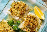 Golden Garlic Herb Panko Crusted Cod