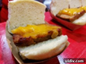 Meatless loaf, resembling traditional meatloaf, served with a side