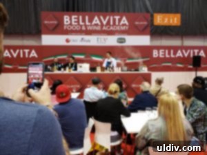 Chef Mario Rizzotti demonstrating Italian cooking at Bellavita Pavilion
