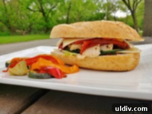 A freshly made sandwich with repurposed stew sauce and chicken