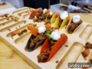 Tacos filled with Impossible Foods plant-based ground meat alternative