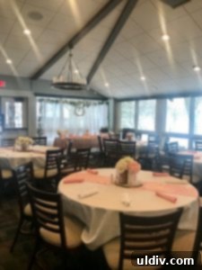 An elegantly prepared banquet setting at Coarse Italian, showcasing its capabilities for special events.