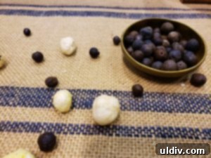 Unpopped Asian water lily seeds next to Yoga Pops