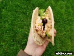 Two perfectly folded Flatout Foldit sandwiches, filled with the cream cheese and roasted red pepper mixture, garnished with green onions and olives, presented on a plate.