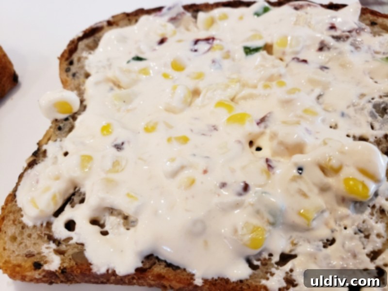 Flavorful Rustic Duck Egg Sandwich Your Meatless Monday Essential 5 First layer of the duck egg and butternut squash sandwich with creamy spread on multigrain bread