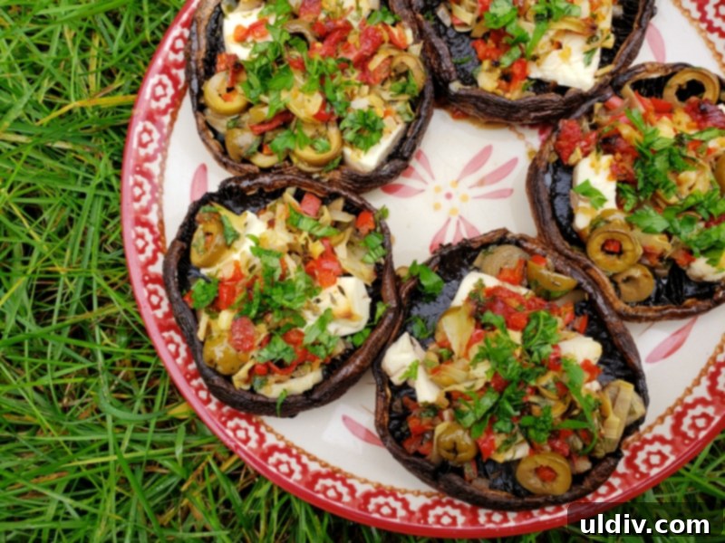 Vegetarian Stuffed Portabella Mushrooms