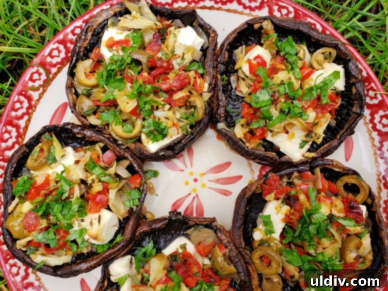 Fall's Delicious Stuffed Mushroom Delights 9 Close-up of Stuffed Portabella Mushroom Slice
