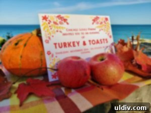 Basic Invite: Elevate Your Holiday Parties with Stunning Invitations 3 Vibrant 'Turkey and Toasts' Thanksgiving Party Invitation by Basic Invite
