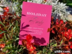 Basic Invite: Elevate Your Holiday Parties with Stunning Invitations 7 Close-up of the luxurious foil detailing on the holiday invitation