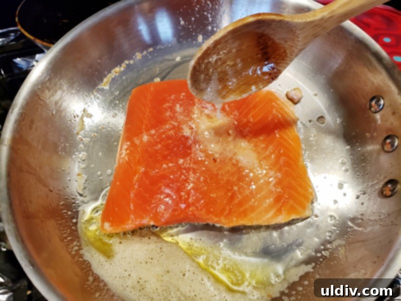 This New Year, Easily Achieve Your Sustainable Fish Resolution with Sitka Salmon Shares 8 Close-up of pan-fried Coho salmon
