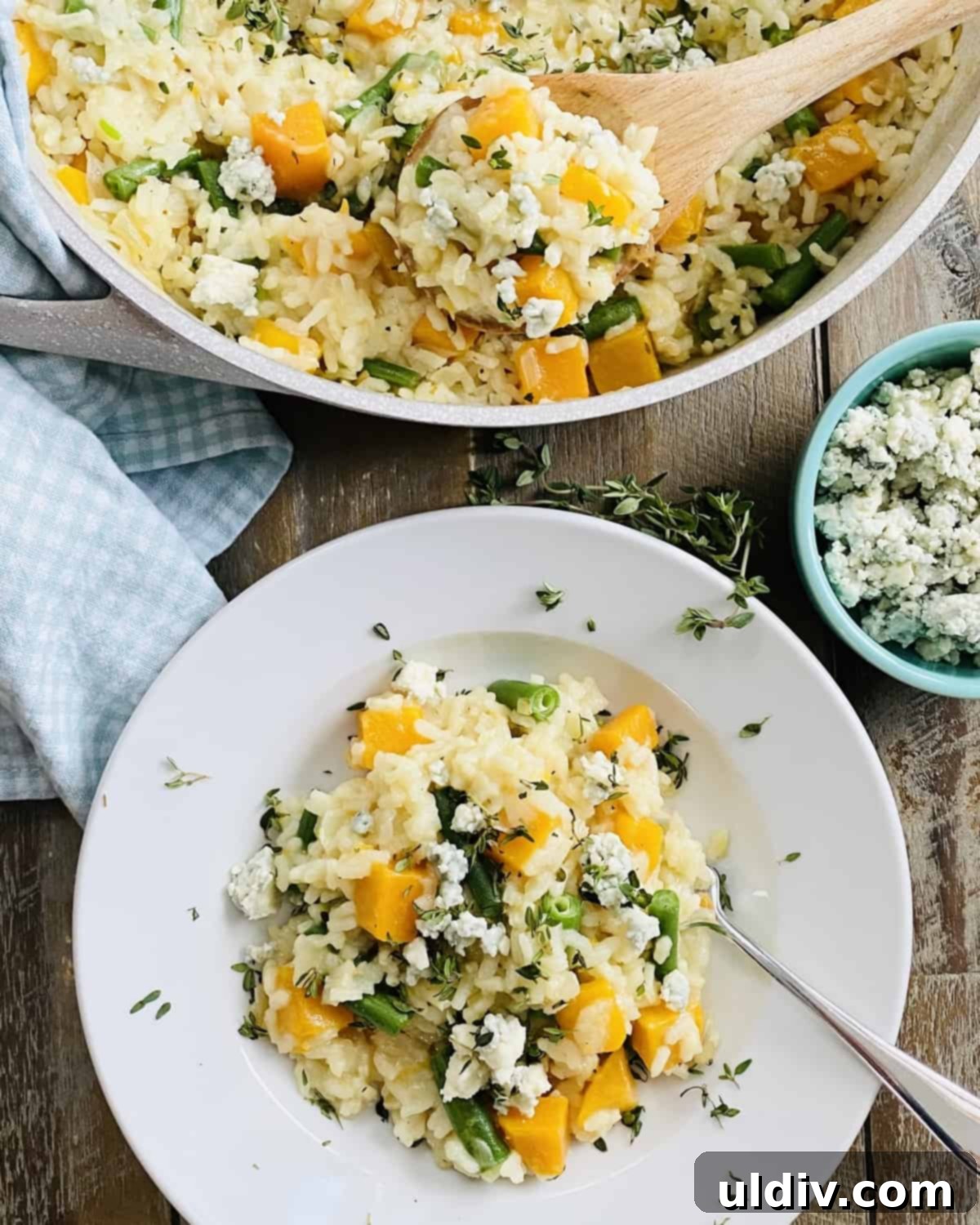Golden Butternut Risotto 6 easy risotto recipe with blue cheese