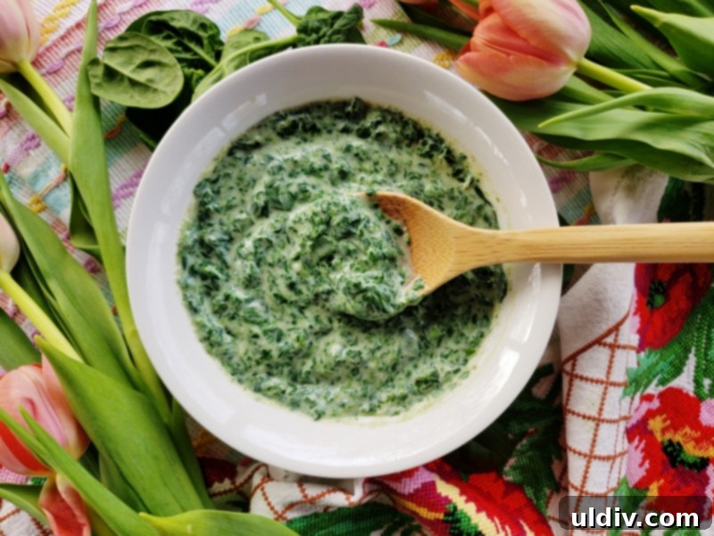 Fresh Greens For Spring Fuel Your Vibrant Life 9 Spinach purée served with crusty bread