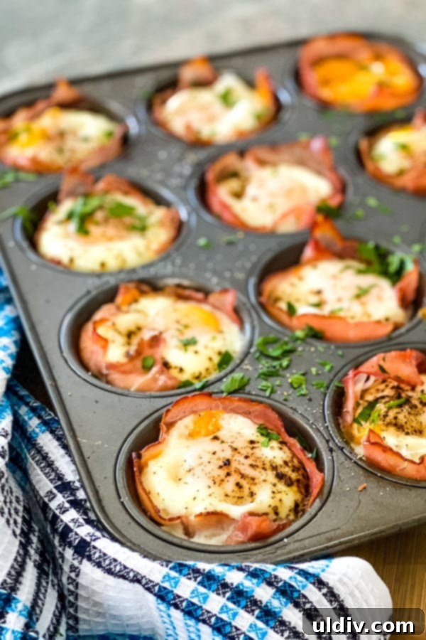Effortless Ham & Egg Breakfast Bites 5 Baked breakfast with eggs