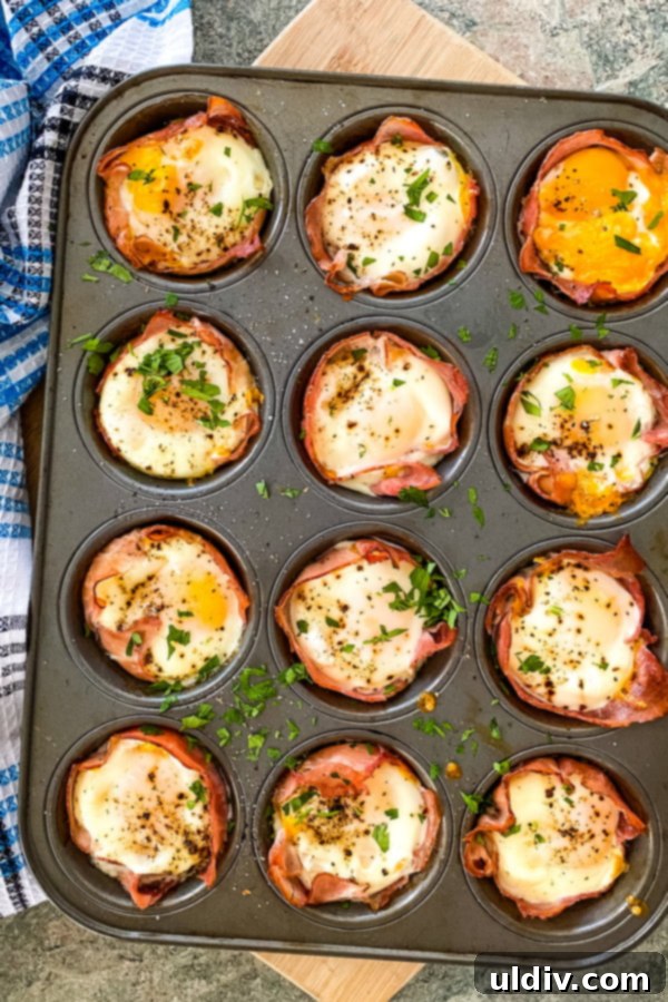 Effortless Ham & Egg Breakfast Bites 6 Baked breakfast with eggs