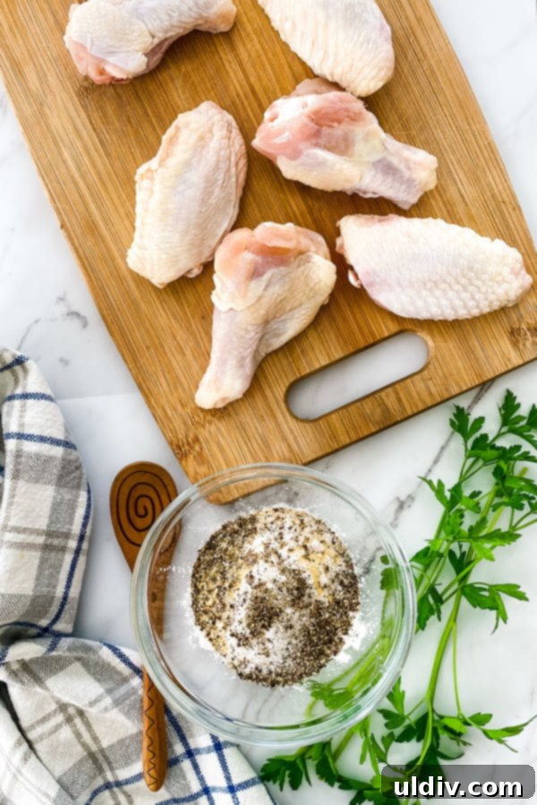 Crispy Oven Wings 3 ingredients for making mini poultry appetizers