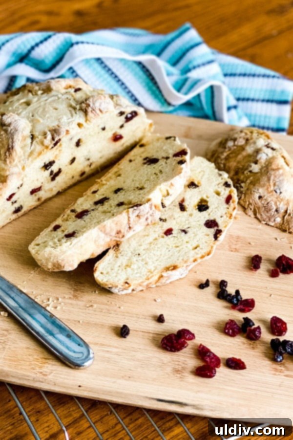Freshly baked rustic Irish soda bread slices from a personal chef recipe
