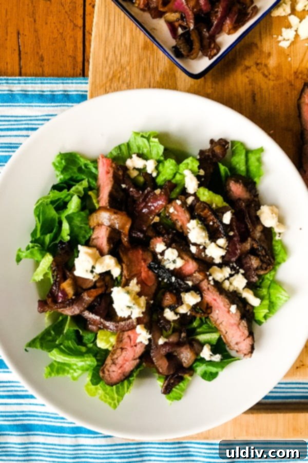 Tropical Coconut Salmon Bake 9 steak salad with blue cheese from recipe by personal chef amycaseycooks