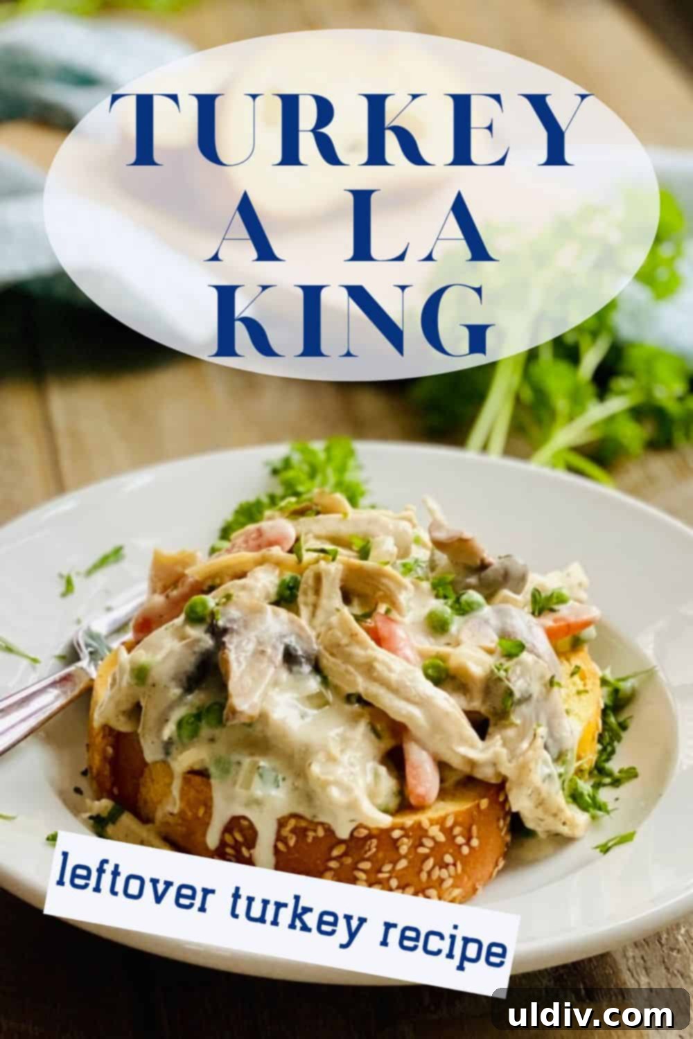 Royal Leftover Turkey a la King 9 a generous serving of creamy turkey a la king, ready to eat