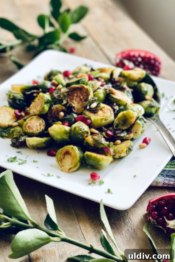 Honey Mustard Glazed Brussels Sprouts 5 roasted vegetables on a platter