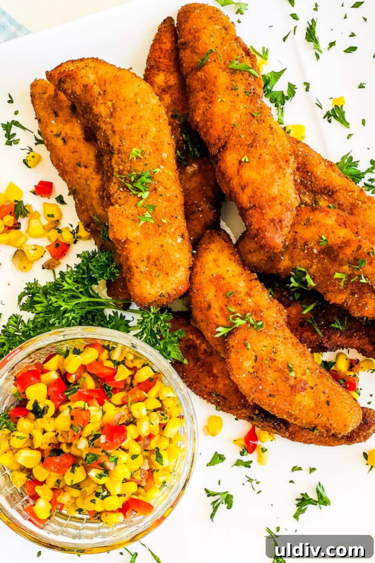 Golden Skillet Chicken & Fresh Corn 6 summer dinner idea with poultry and produce