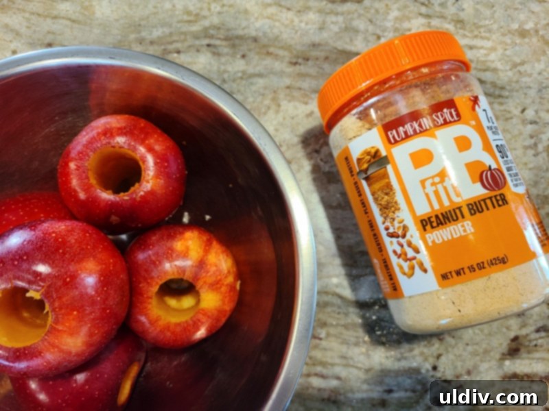 Fall 2020 Comfort: Baked Apples and the Quest for Normal 9 Baked Stuffed Apples with PBfit Pumpkin Spice