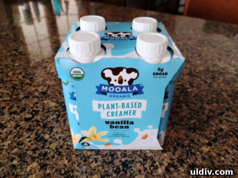 Cultivating Calm: Gourmet Discoveries and Self-Care Rituals for Pandemic Life 11 Mooala plant-based vanilla bean coffee creamer carton