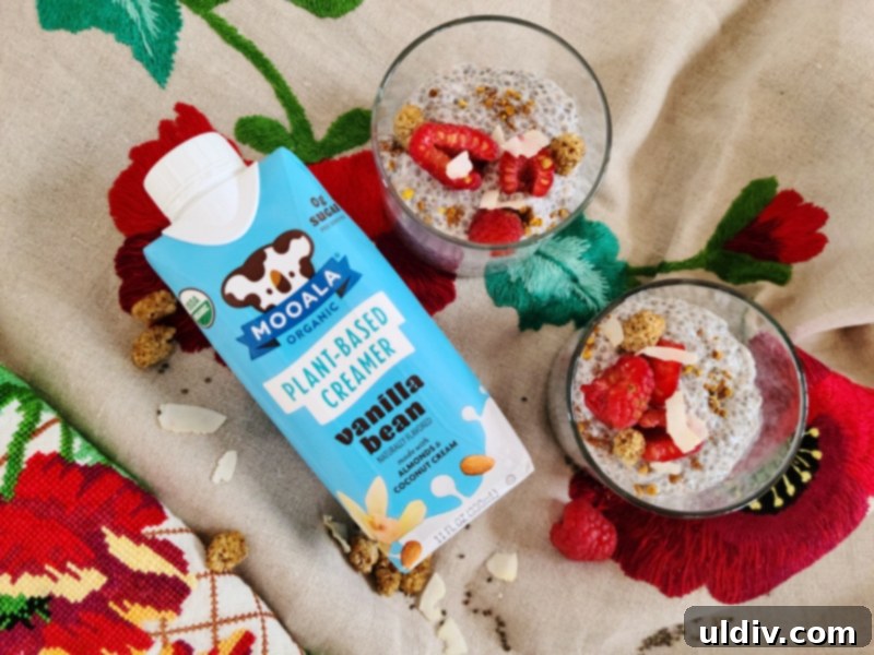 Cultivating Calm: Gourmet Discoveries and Self-Care Rituals for Pandemic Life 12 Homemade chia pudding made with Mooala creamer, topped with fruit