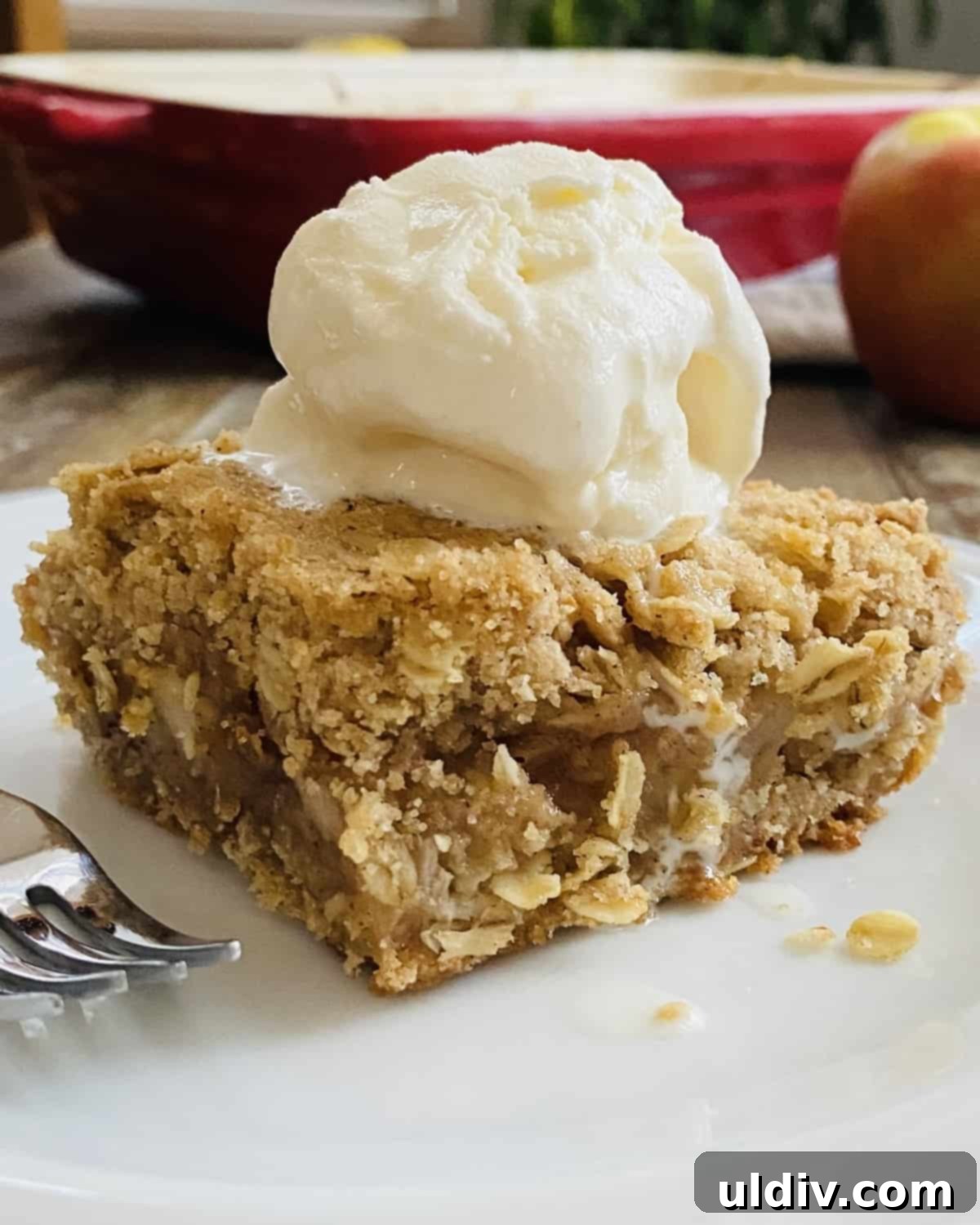 Spiced Apple Crumb Bars 11 dessert for the fall with ice cream