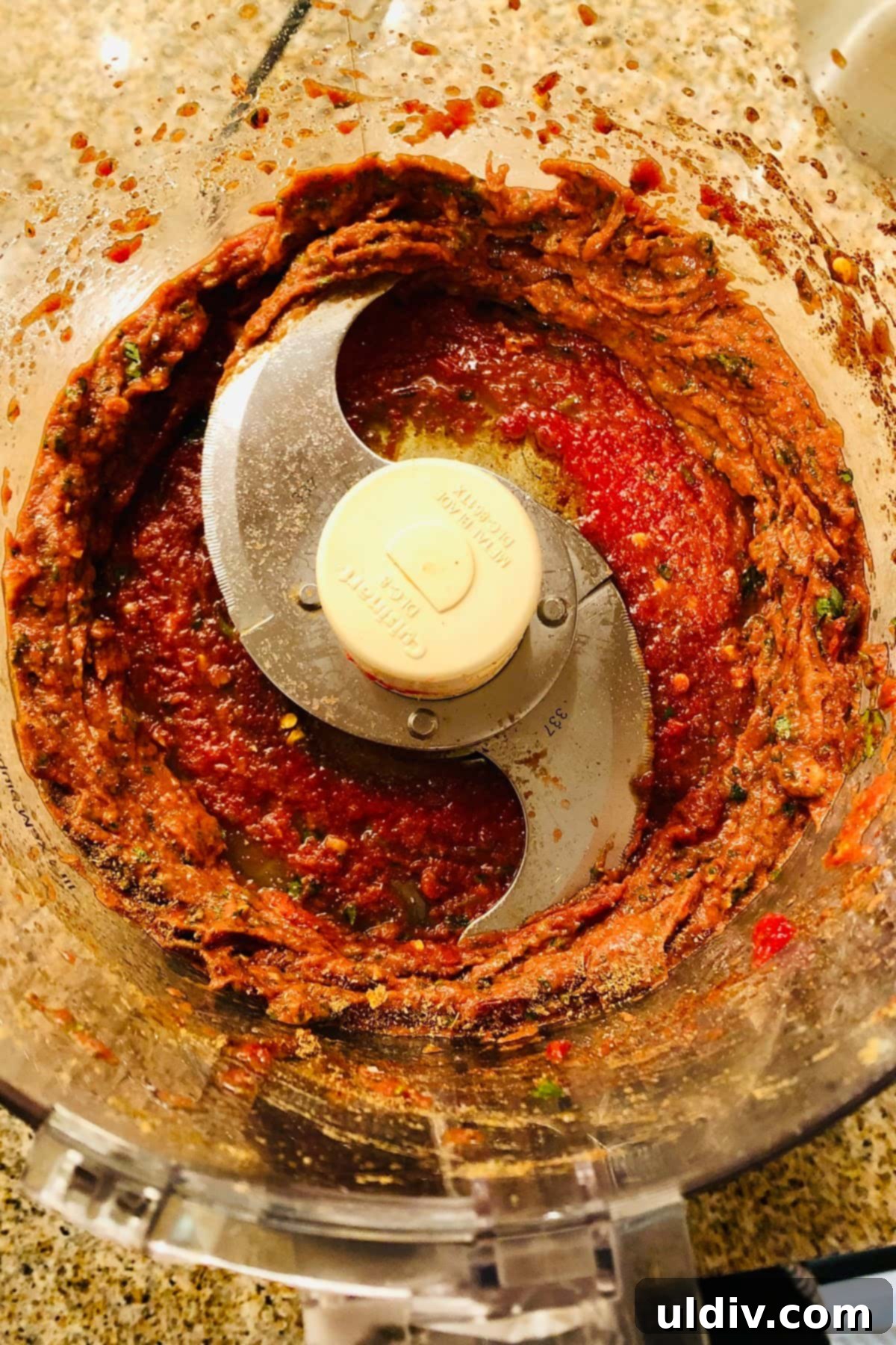 Spicy Harissa Power Bowl 4 harissa paste in a food processor