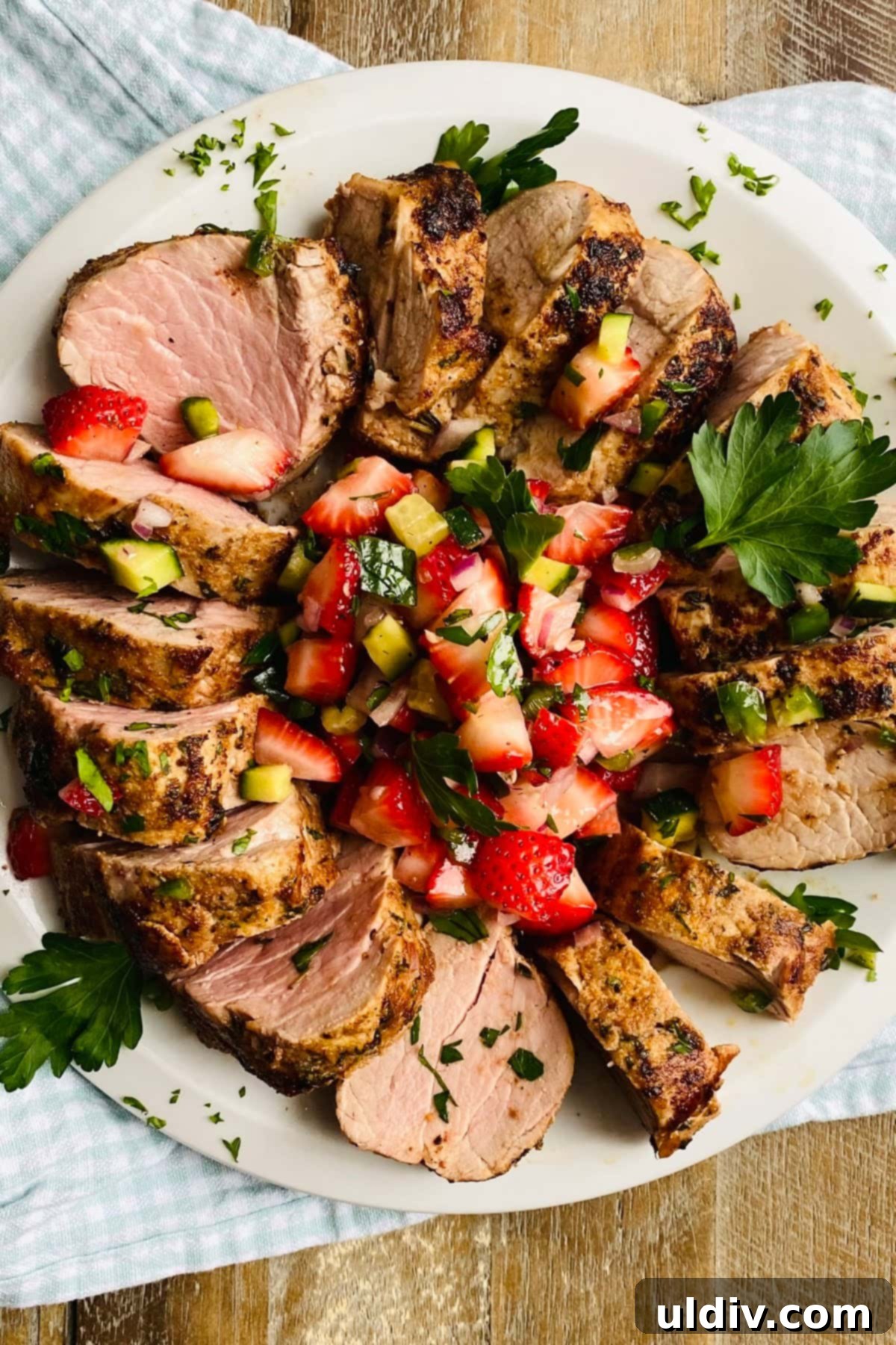 roasted pork tenderloin with strawberry salsa