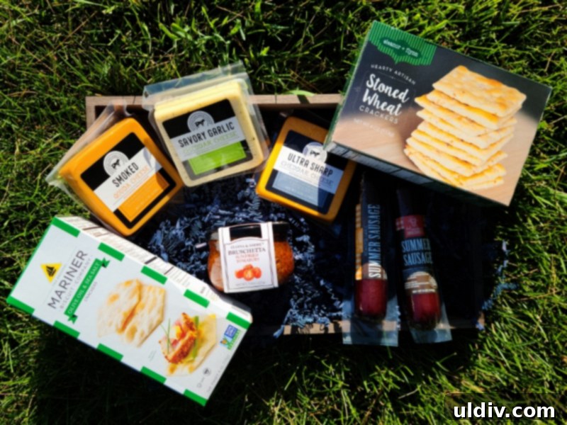 Father's Day Bliss: My Gourmet Gift Basket Deep Dive 5 Assortment of gourmet crackers in the gift basket