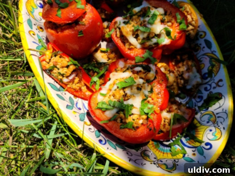 Father's Day Bliss: My Gourmet Gift Basket Deep Dive 10 Stuffed peppers and tomatoes with bruschetta chicken