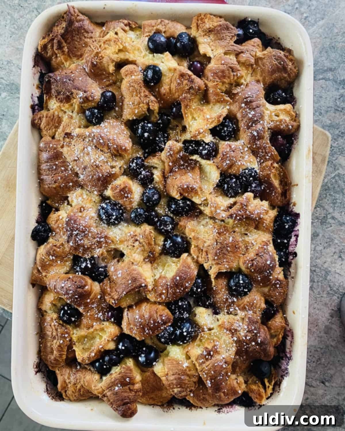 Blueberry Croissant French Toast Bake 2 big breakfast casserole with croissants