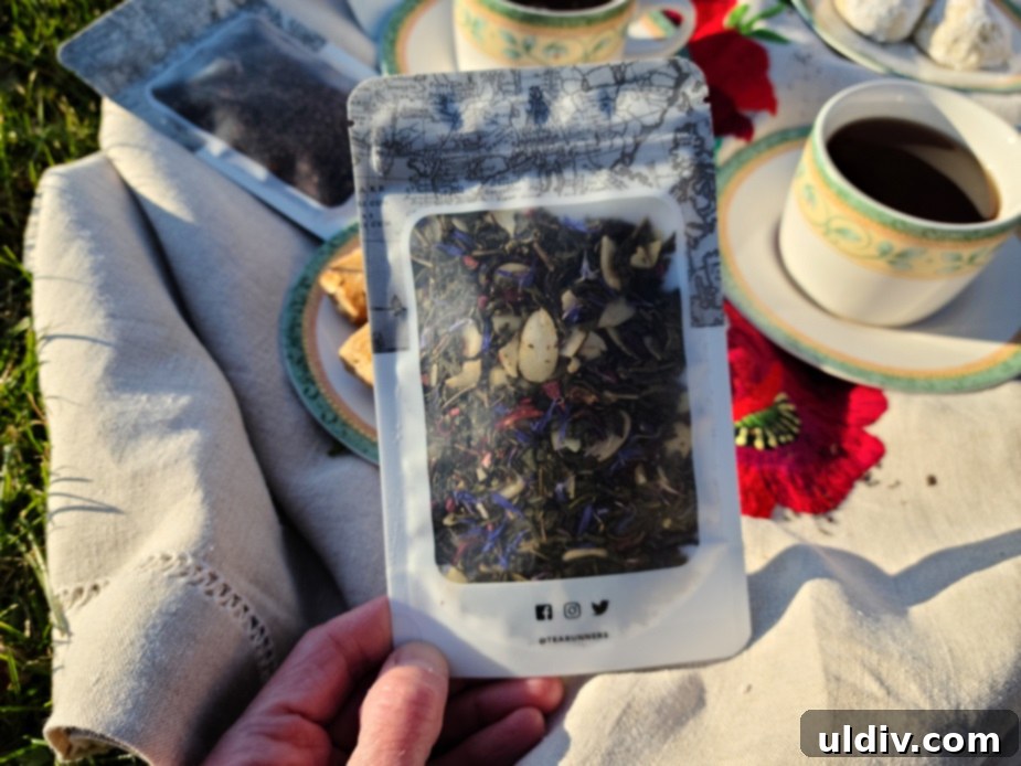 2021 Holiday Gift Guide Artisan Excellence 24 Brewed cup of Tea Runners tea with loose leaves