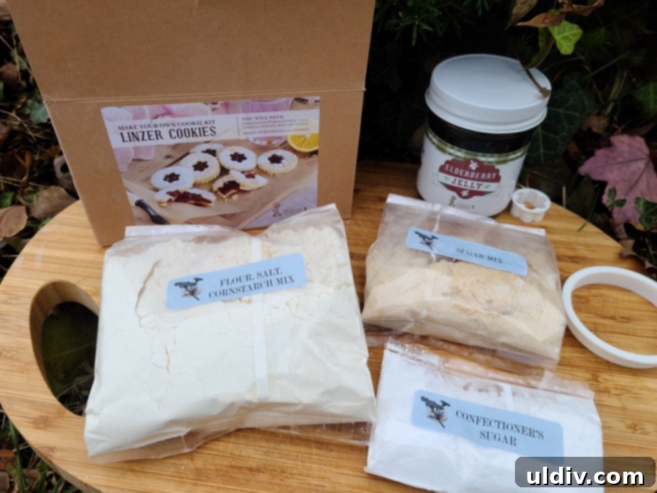 2021 Holiday Gift Guide Artisan Excellence 30 Erin's Elderberries Linzer cookie kit contents