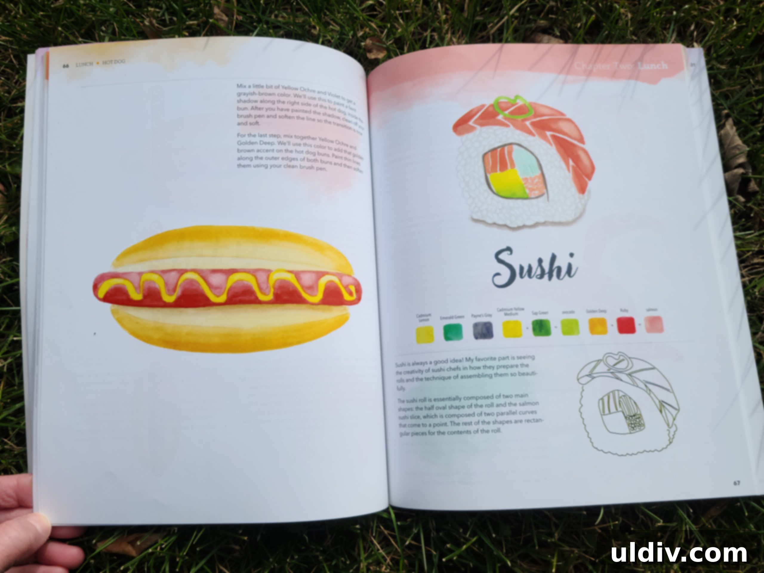 2021 Holiday Gift Guide Artisan Excellence 9 Another page from Watercolor Snacks with detailed food illustrations