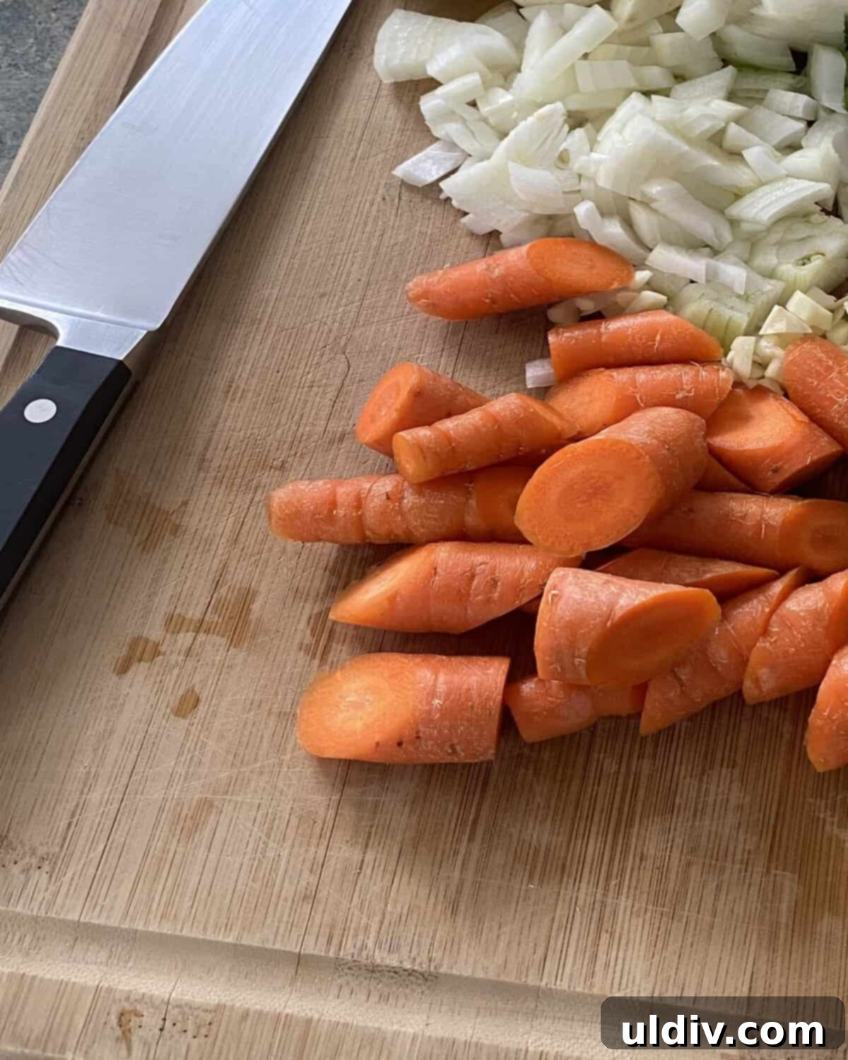 Slow Cooker Corned Beef Soup 3 chopped carrots and onions.