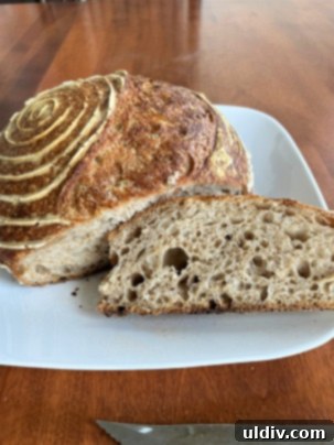 Freshly baked sourdough bread