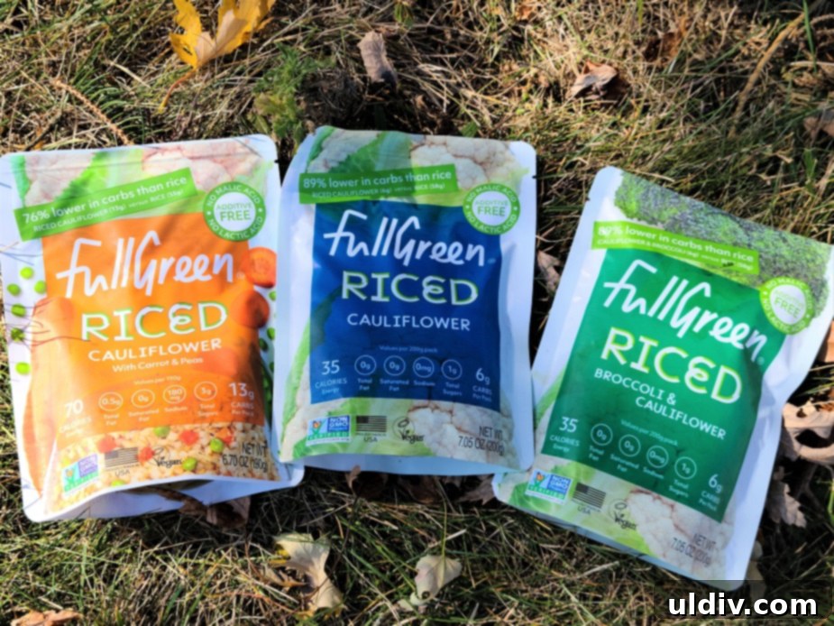 Vegan Favorites for World Vegan Month and Beyond 12 Fullgreen Riced Cauliflower Packaging