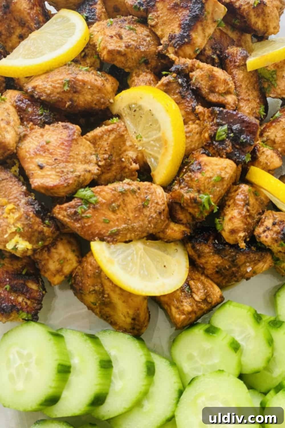 Succulent Lemon Herb Chicken 8 chicken with lemons and cucumbers