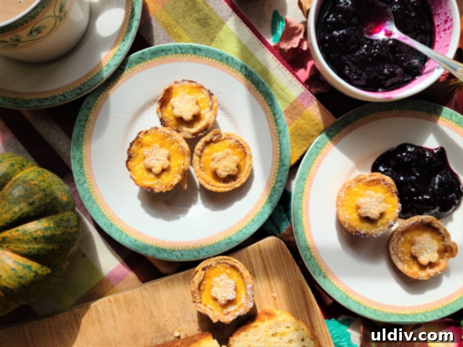 Unlock Festive Flavor: Zulka Sugar's Year-End Baking Extravaganza 3 Mini pumpkin tarts with blueberry jam