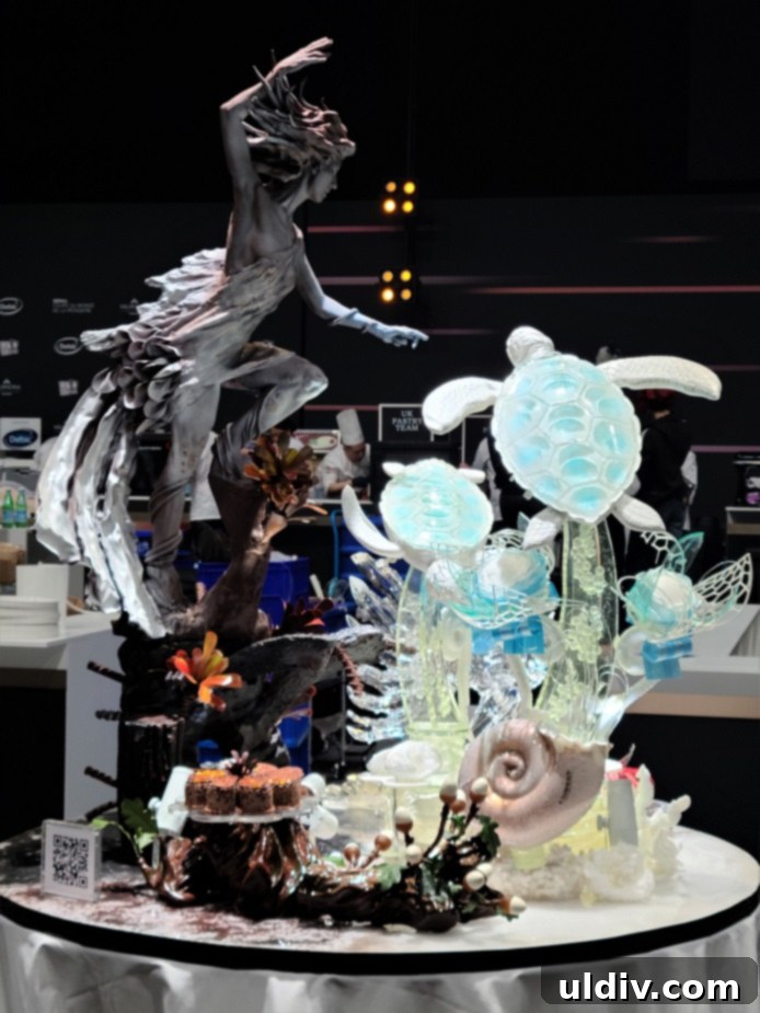 UK's artistic and symbolic entry to the 2023 World Pastry Cup, interpreting climate change.